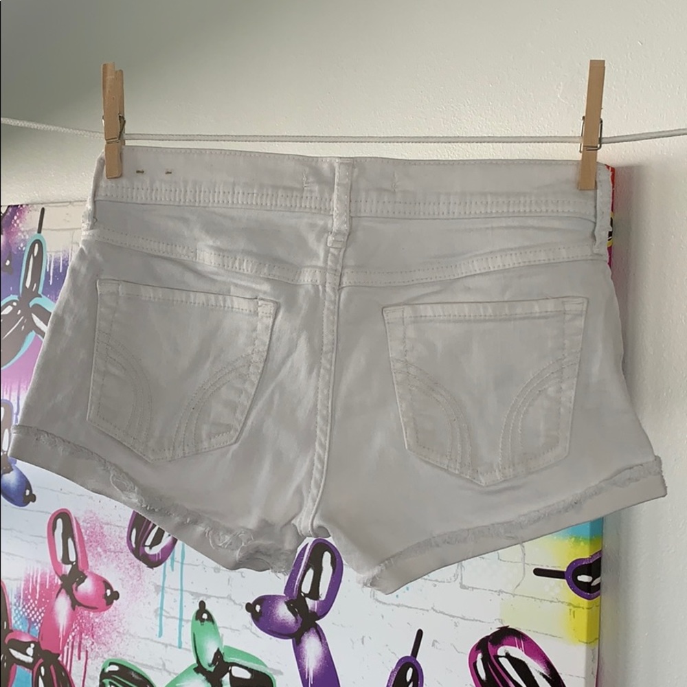 White jean shorts